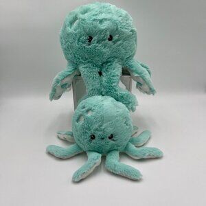Squishable Octopus Plush Cute Smile Green Blue Light Teal Stuffed Animal Mom and